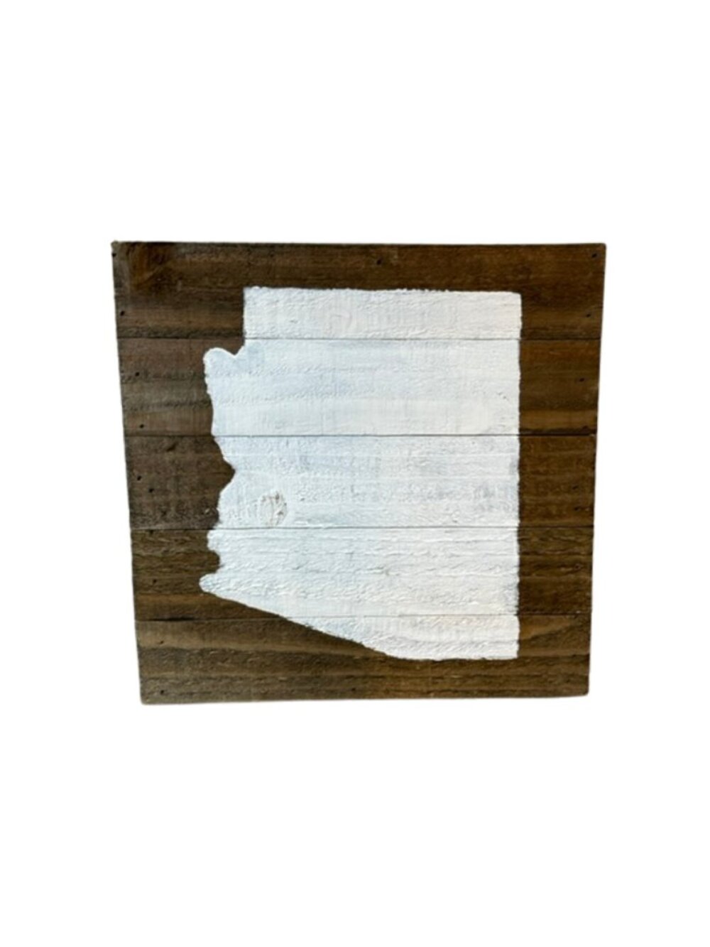 Hand-Painted Arizona State Silhouette Rustic Wood Pallet Sign 10x10 inch